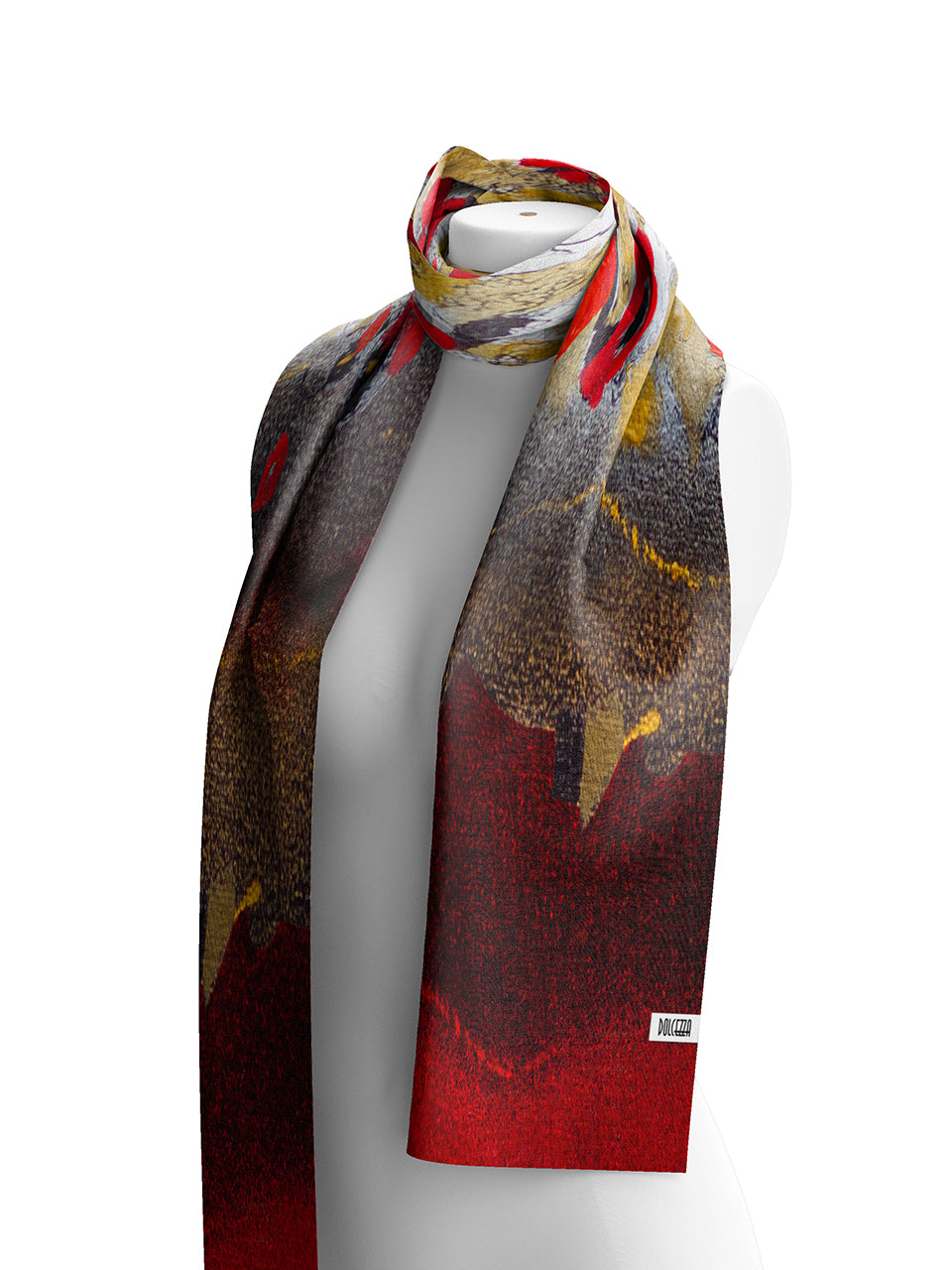 Dolcezza Red Poppies Scarf