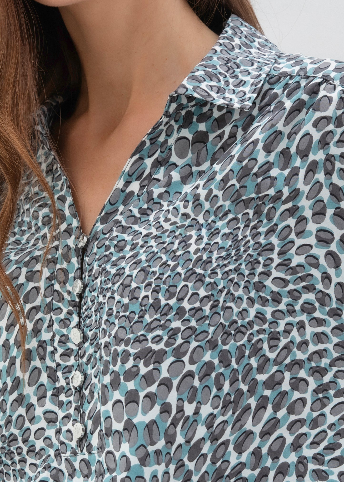 Marble Animal Print Blouse