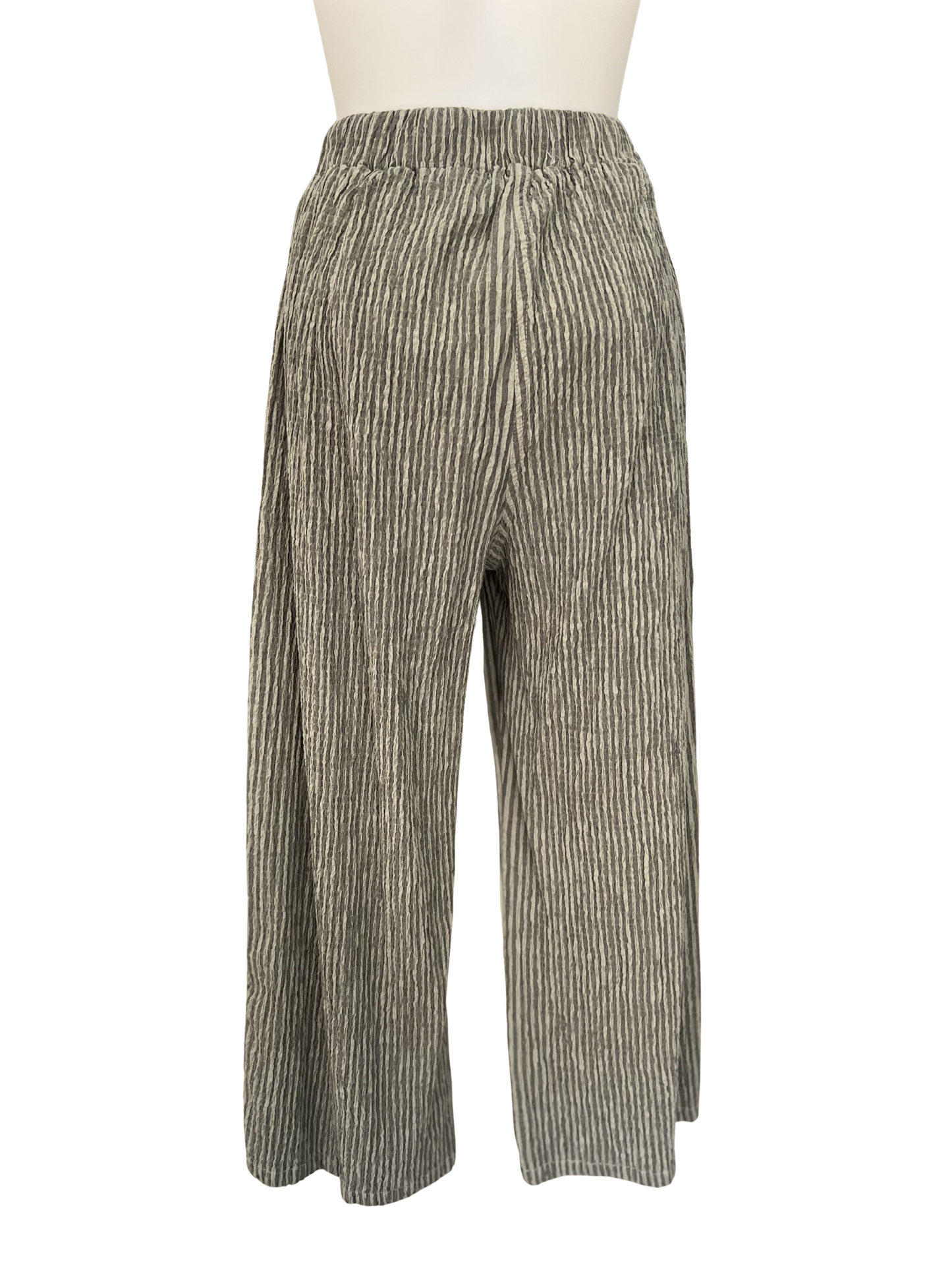 Cut Loose Stripe Crop Trousers