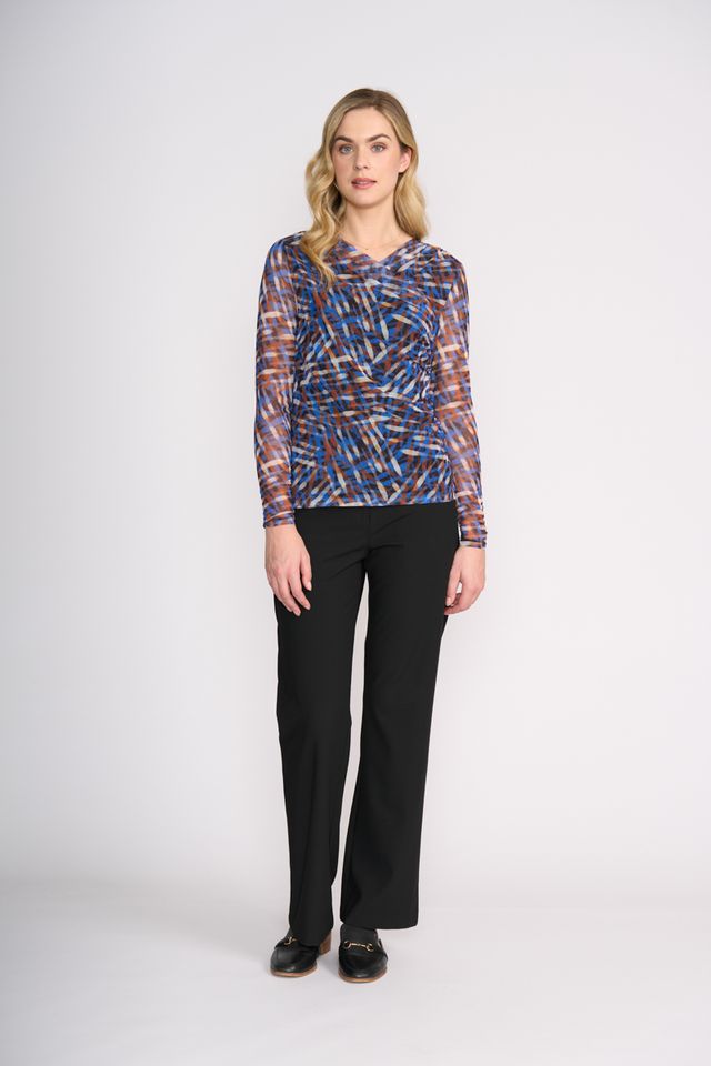 Foil Sheer Fun Wrap Top