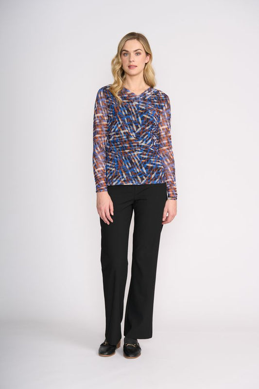 Foil Sheer Fun Wrap Top