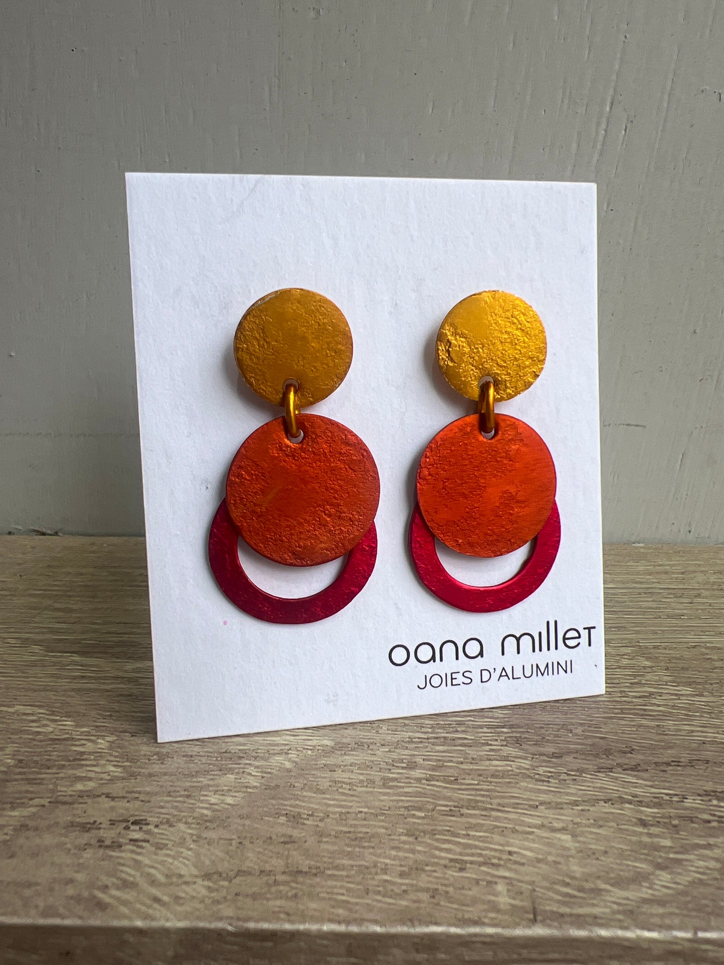 Oana Millet Drop Circle Earrings