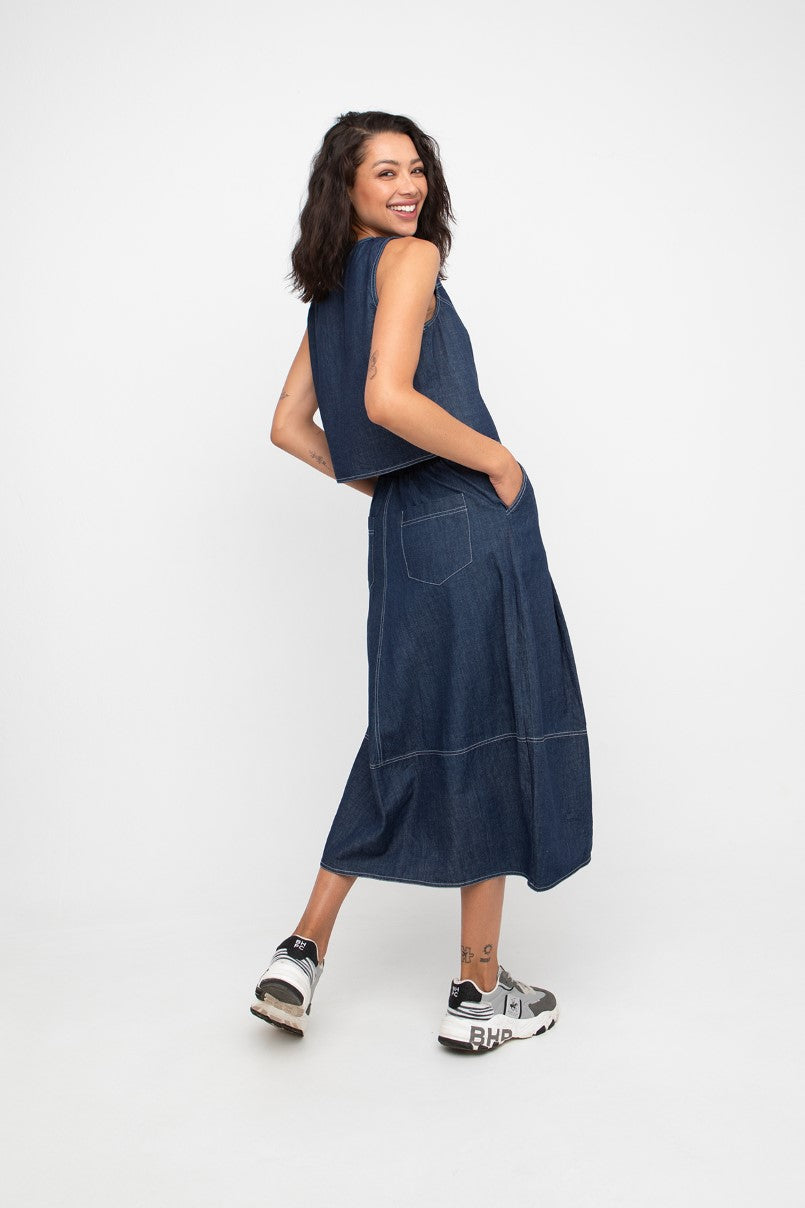 Ozai N Ku Denim Vest Top