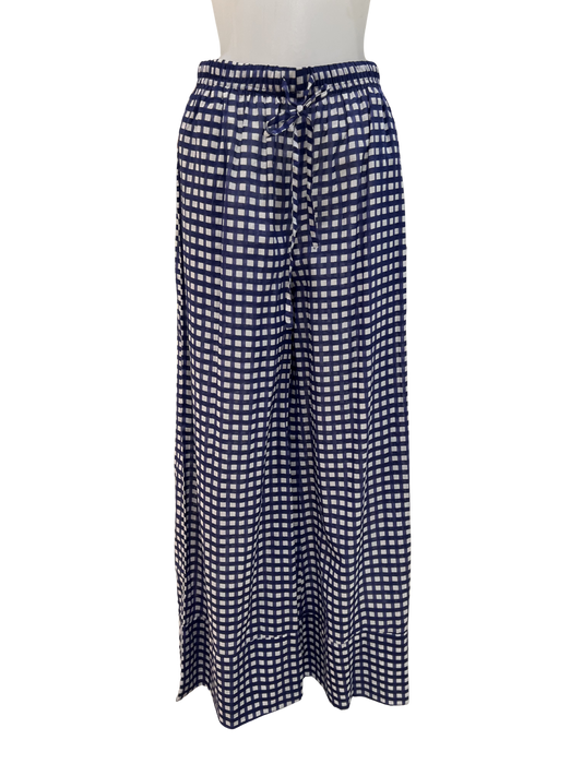 Palme O/S Navy Check Trousers