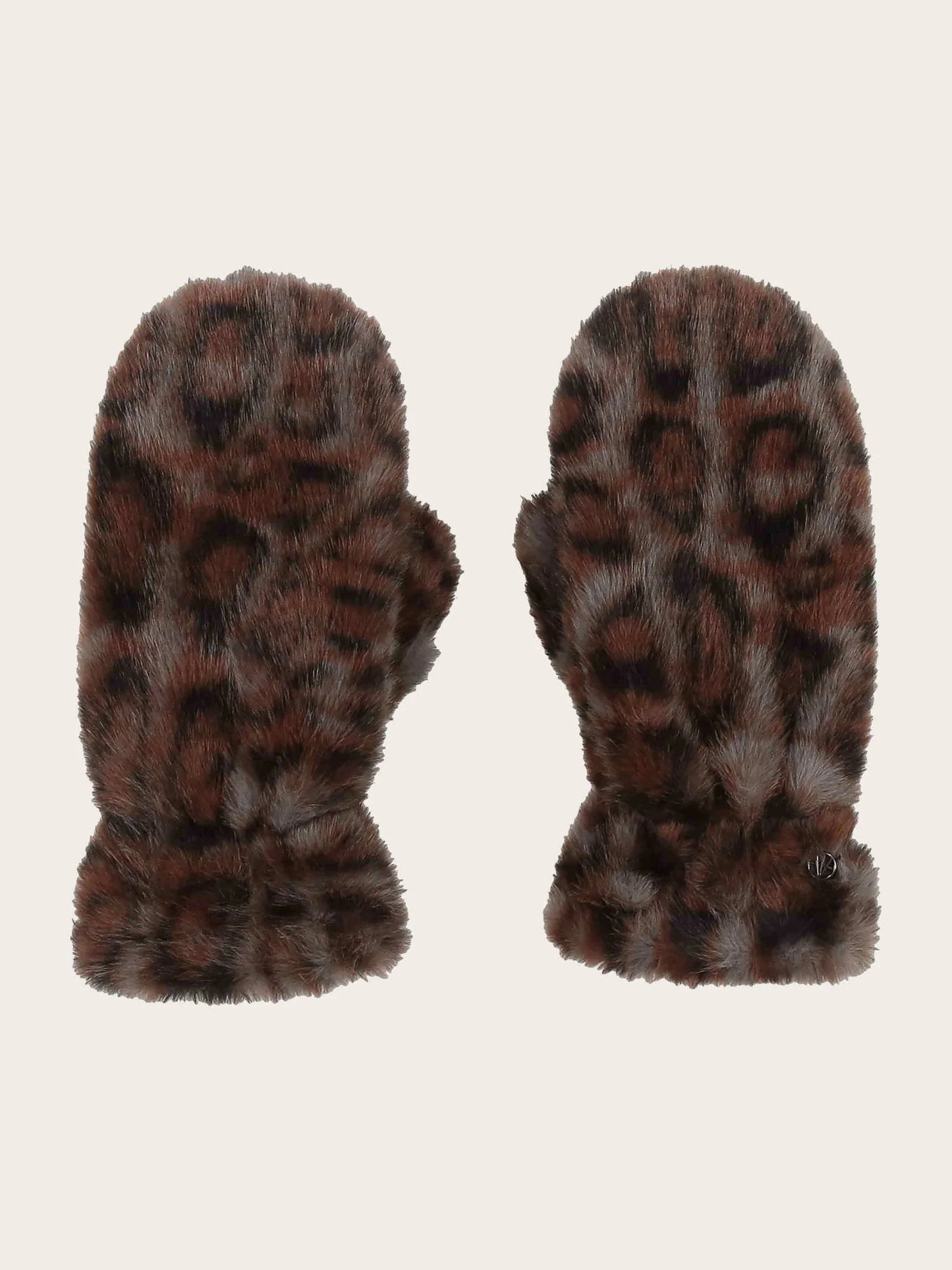 Loevenich Faux Fur Snow Leopard Mittens