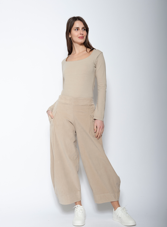 Blueberry Cord Balloon Trousers