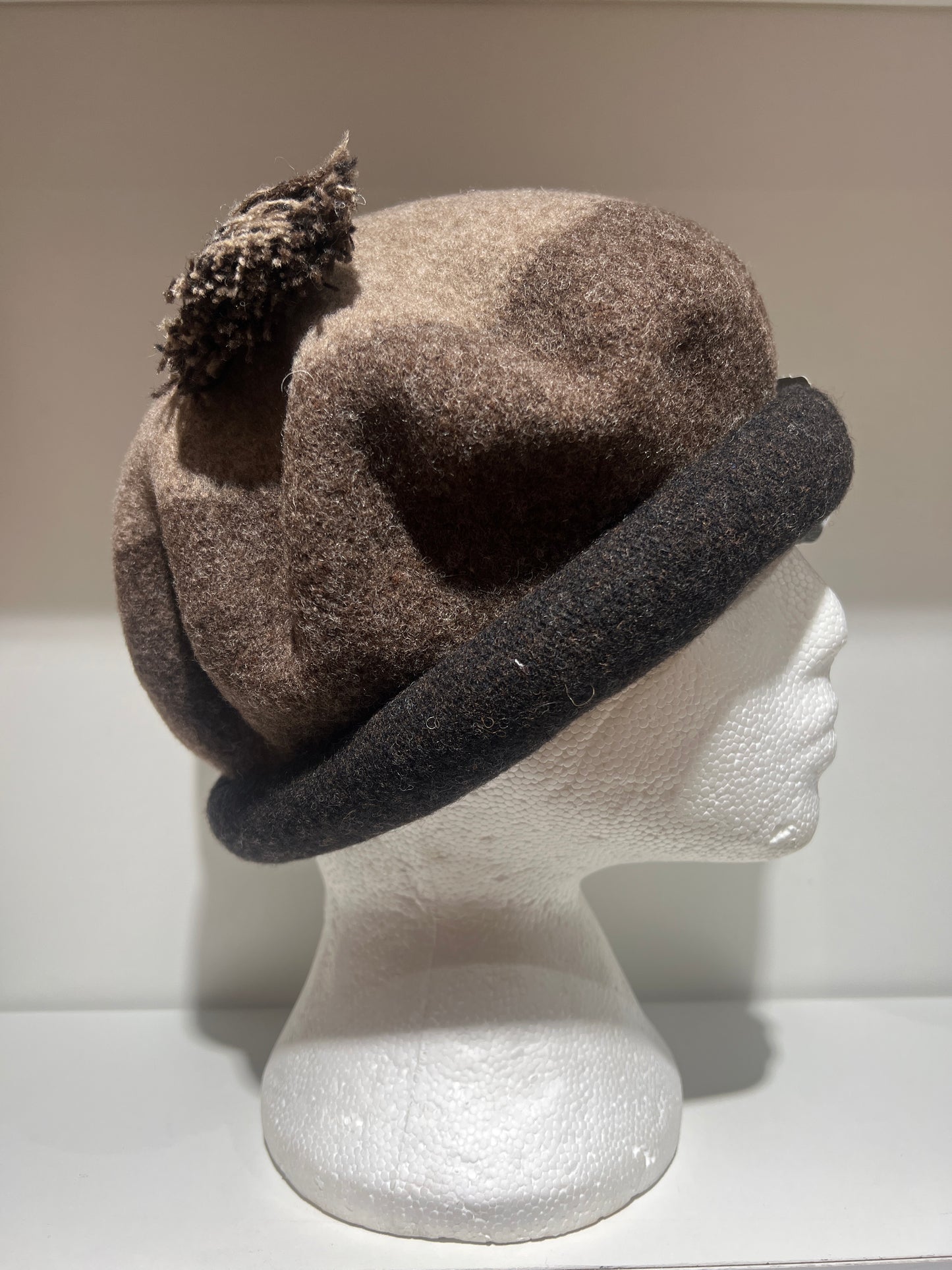 McBurn Brown Wool Hat with Tassel