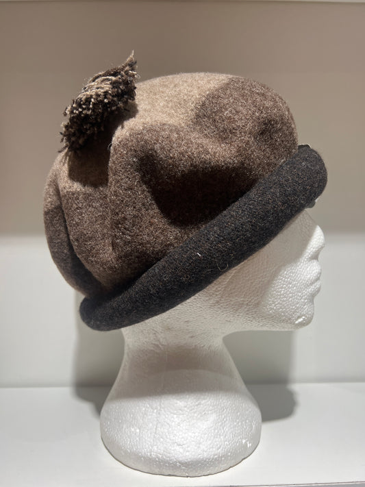 McBurn Brown Wool Hat with Tassel