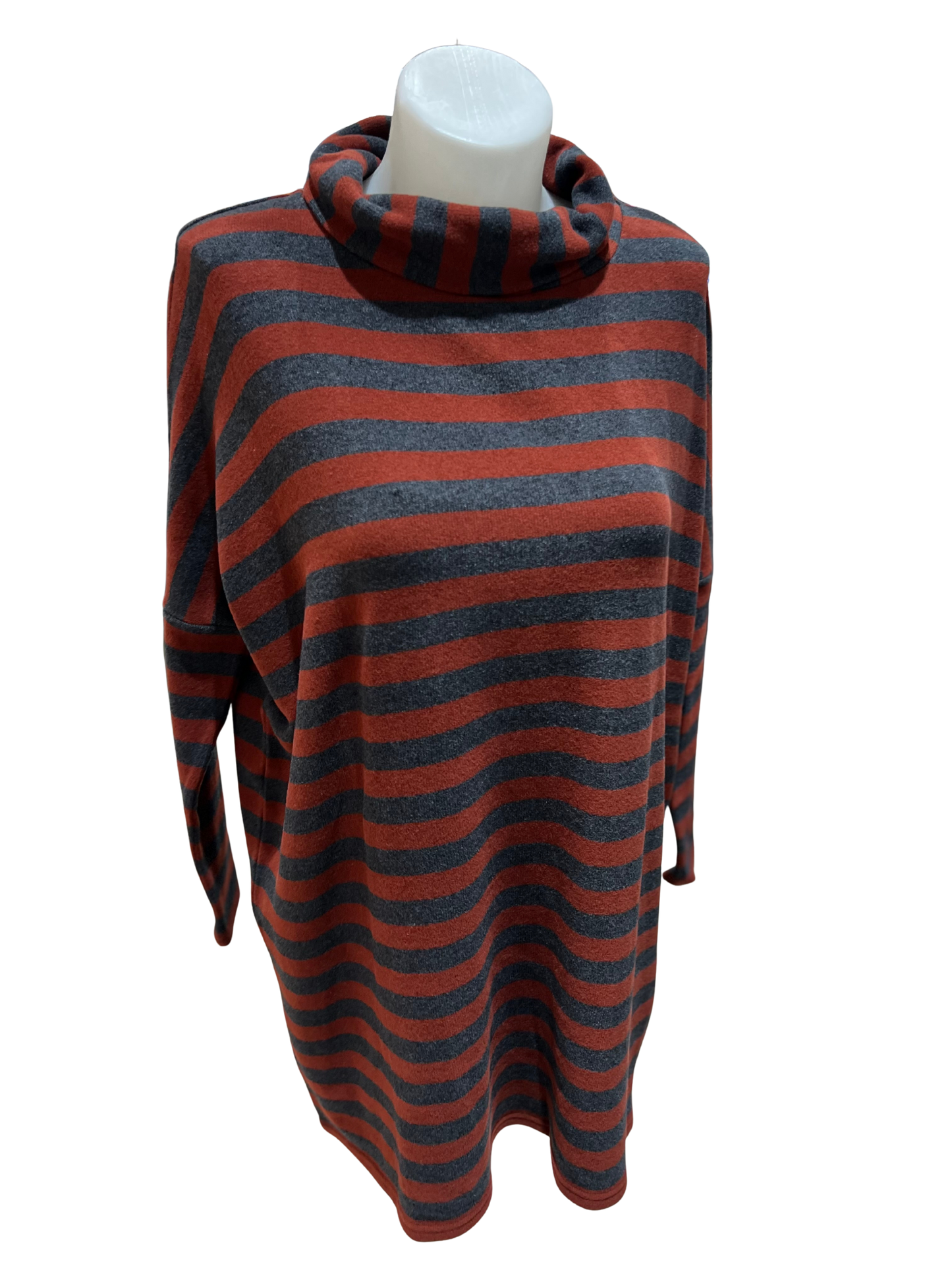 Neirami Turtleneck Maxi Stripe Sweater - Berbere