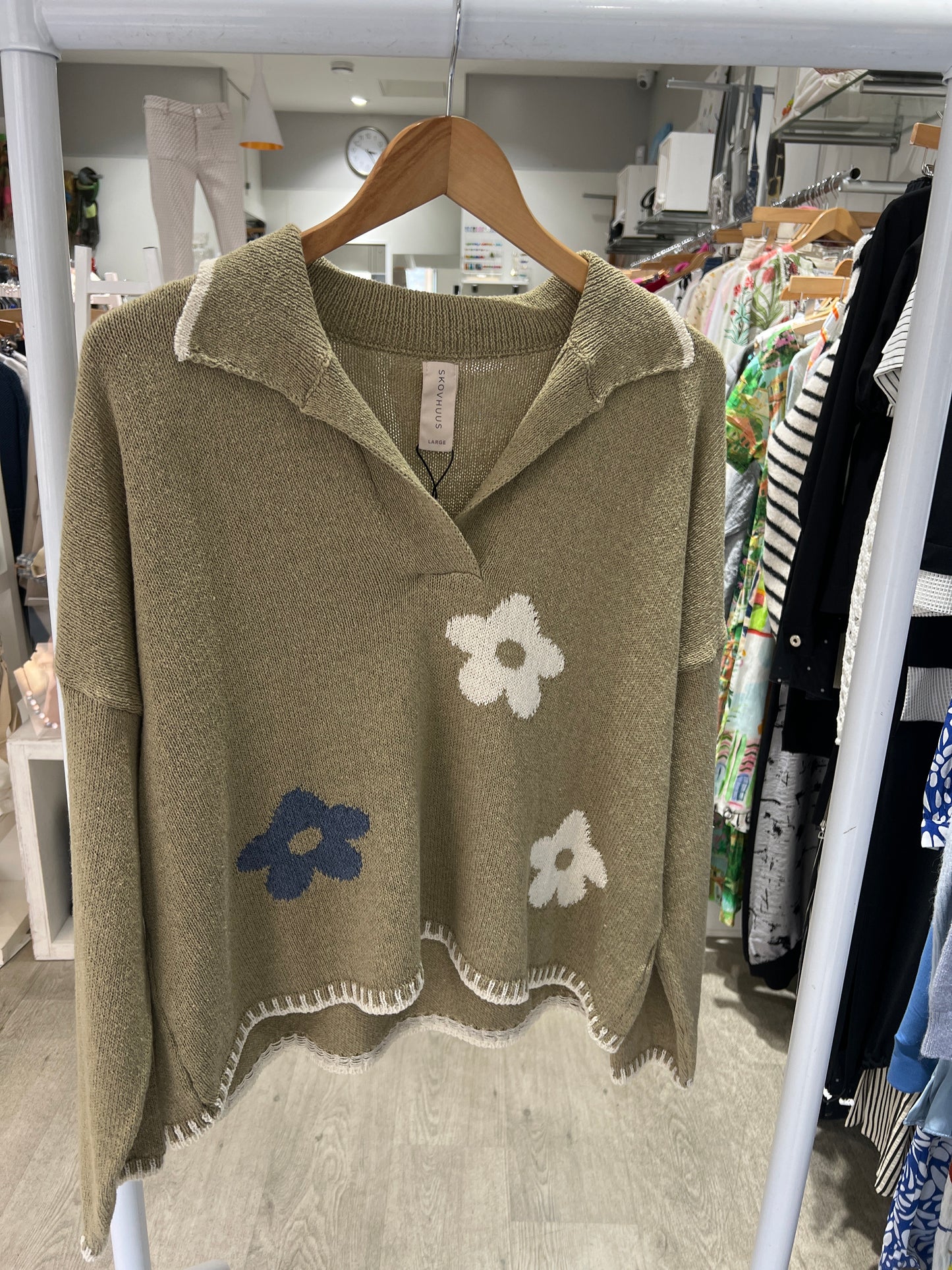 Skovhuus Collar Floral Pullover