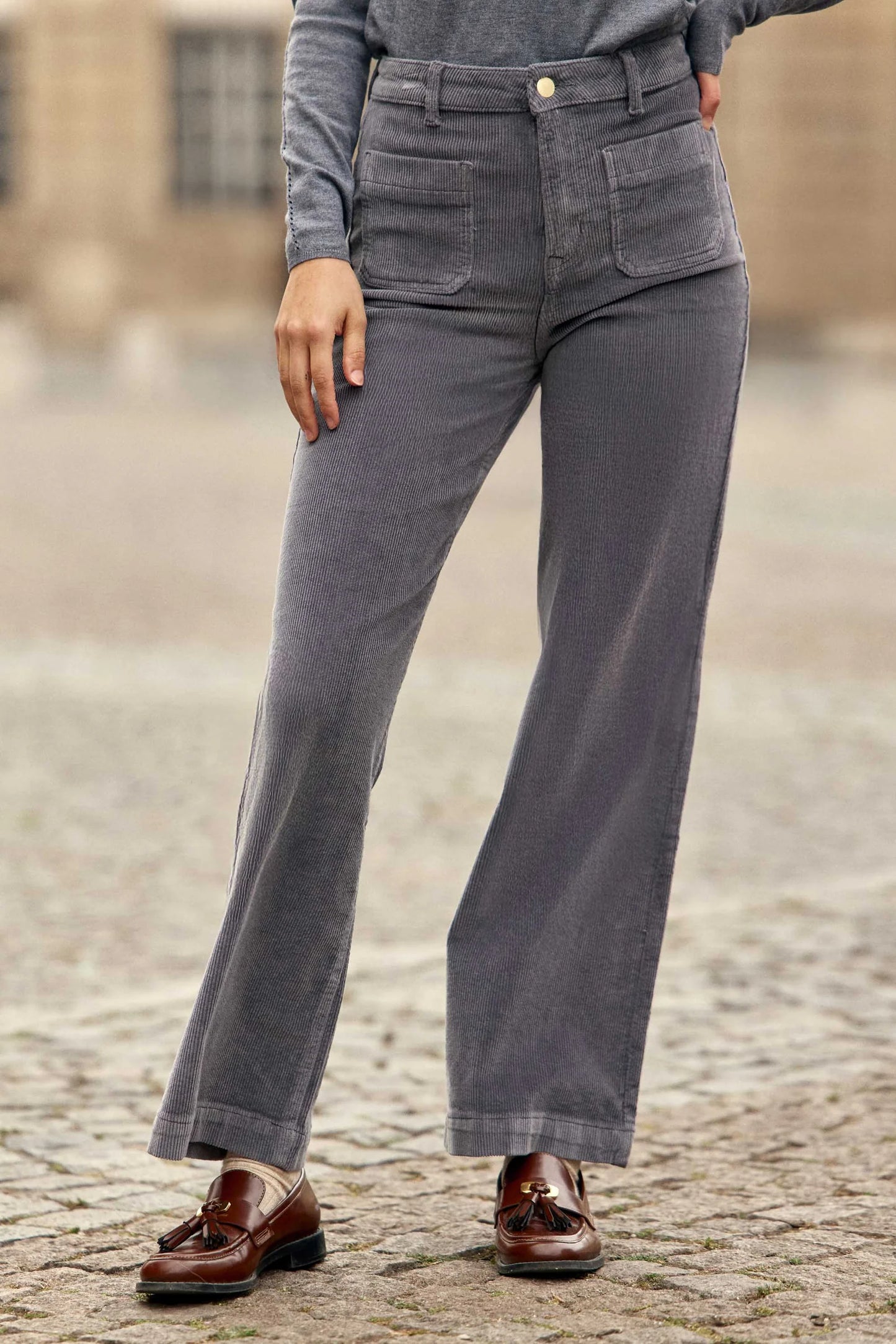 La Petite Etoile Atlanty Grey Cord Trousers