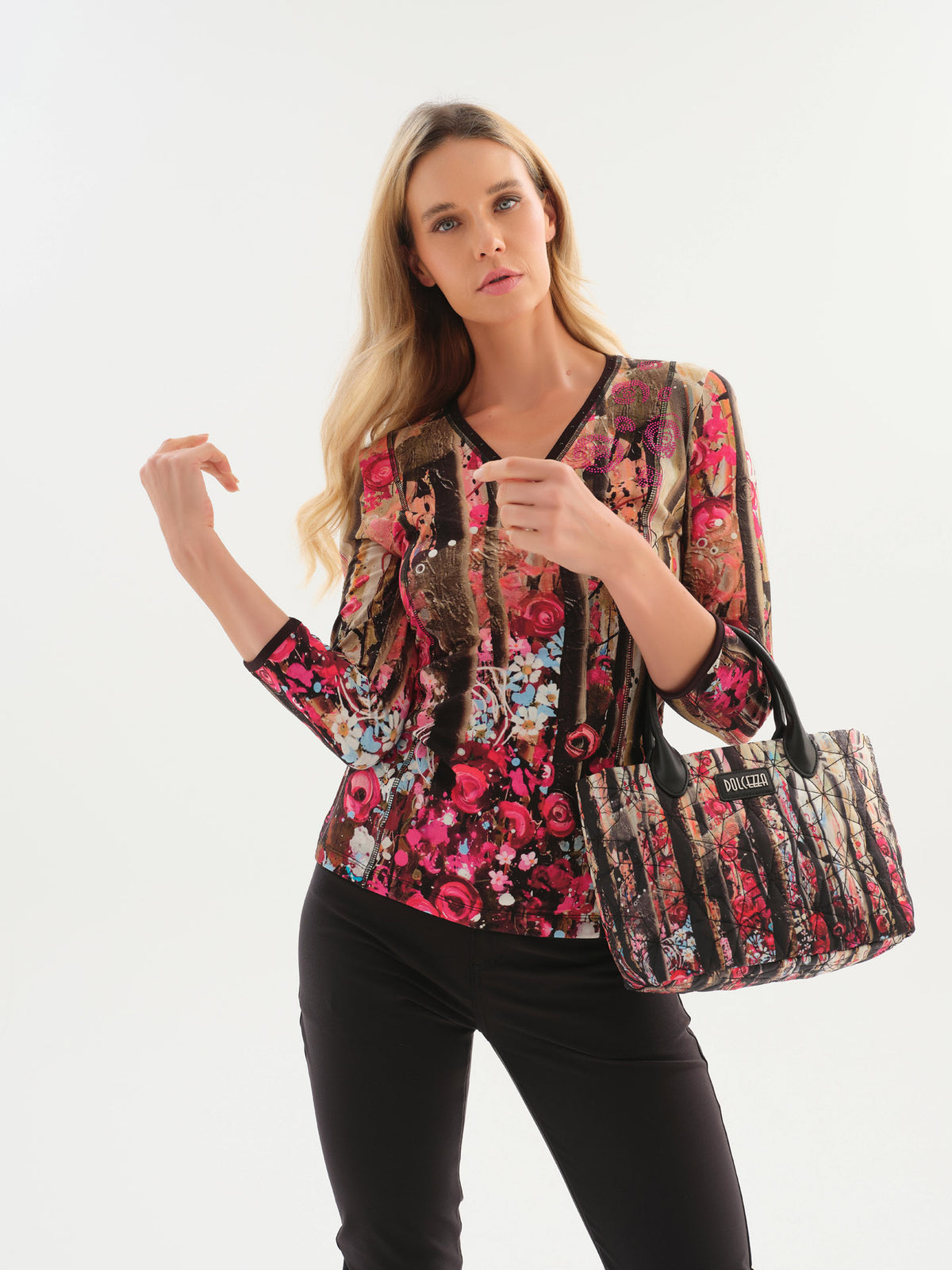 Dolcezza Wild Rose Forest Hand Bag