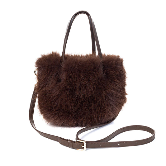 Park Lane Cocoa Fluffy Bag