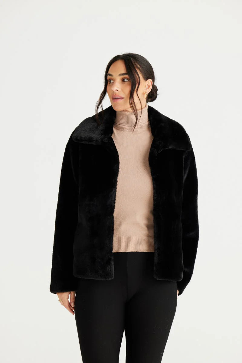 Brave + True Steinway Faux Fur Jacket