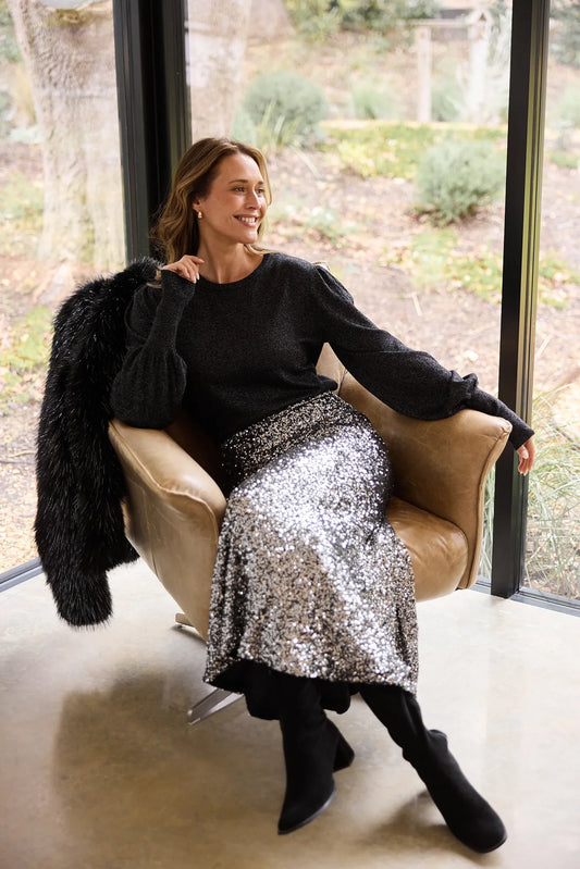Brave + True Ritz Silver Skirt