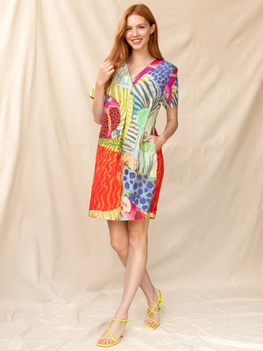 Claire Desjardins Artwork Linen Dress