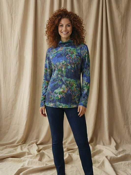 Claire Desjardins Blue Painting Top
