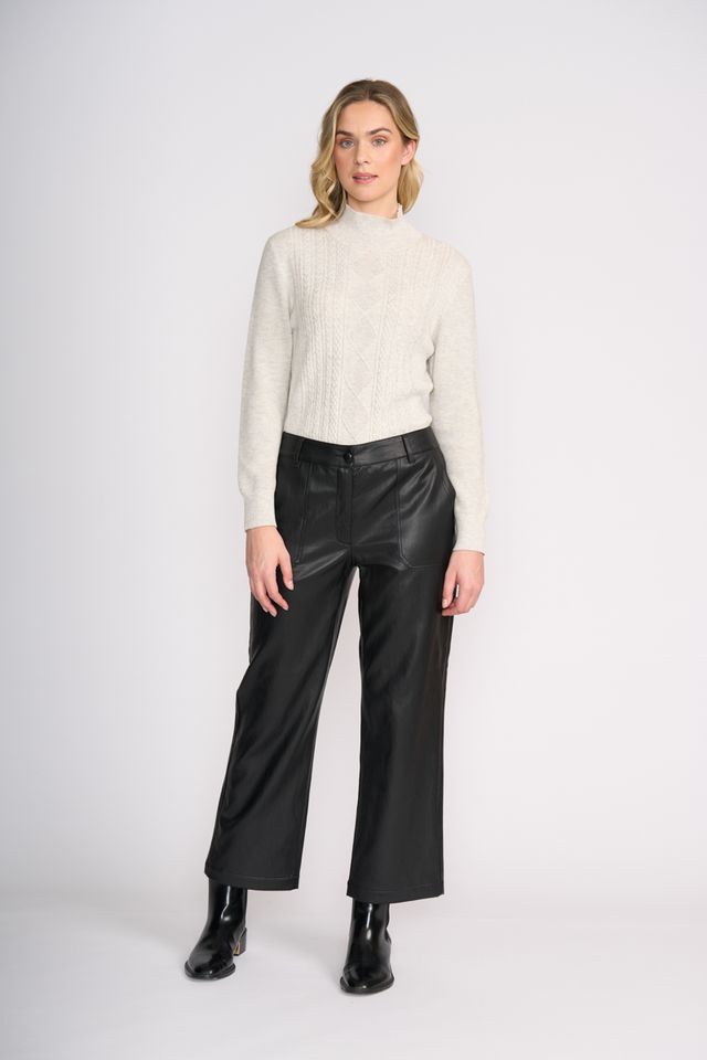 Foil Faux Leather Trousers