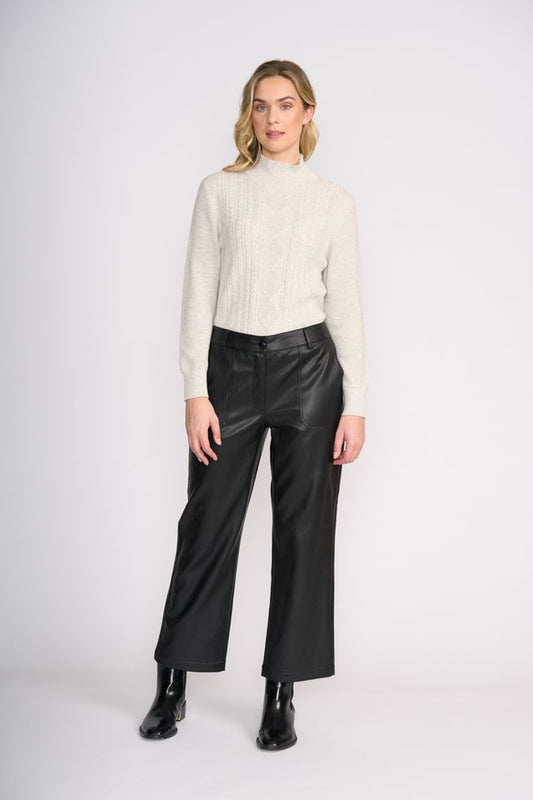 Foil Faux Leather Trousers