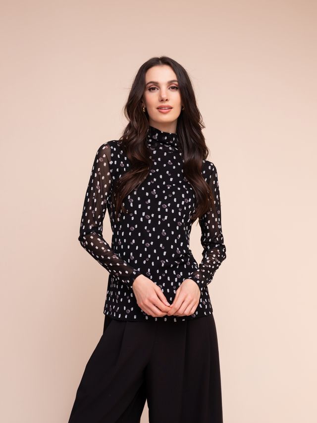Alison Sheri Mock Neck Top