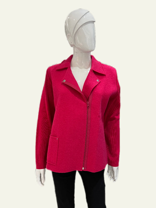 Iodena Boiled Wool Pink Jacket/Cardigan