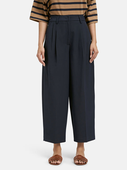 Smith & Soul Navy Straight Cropped Trousers