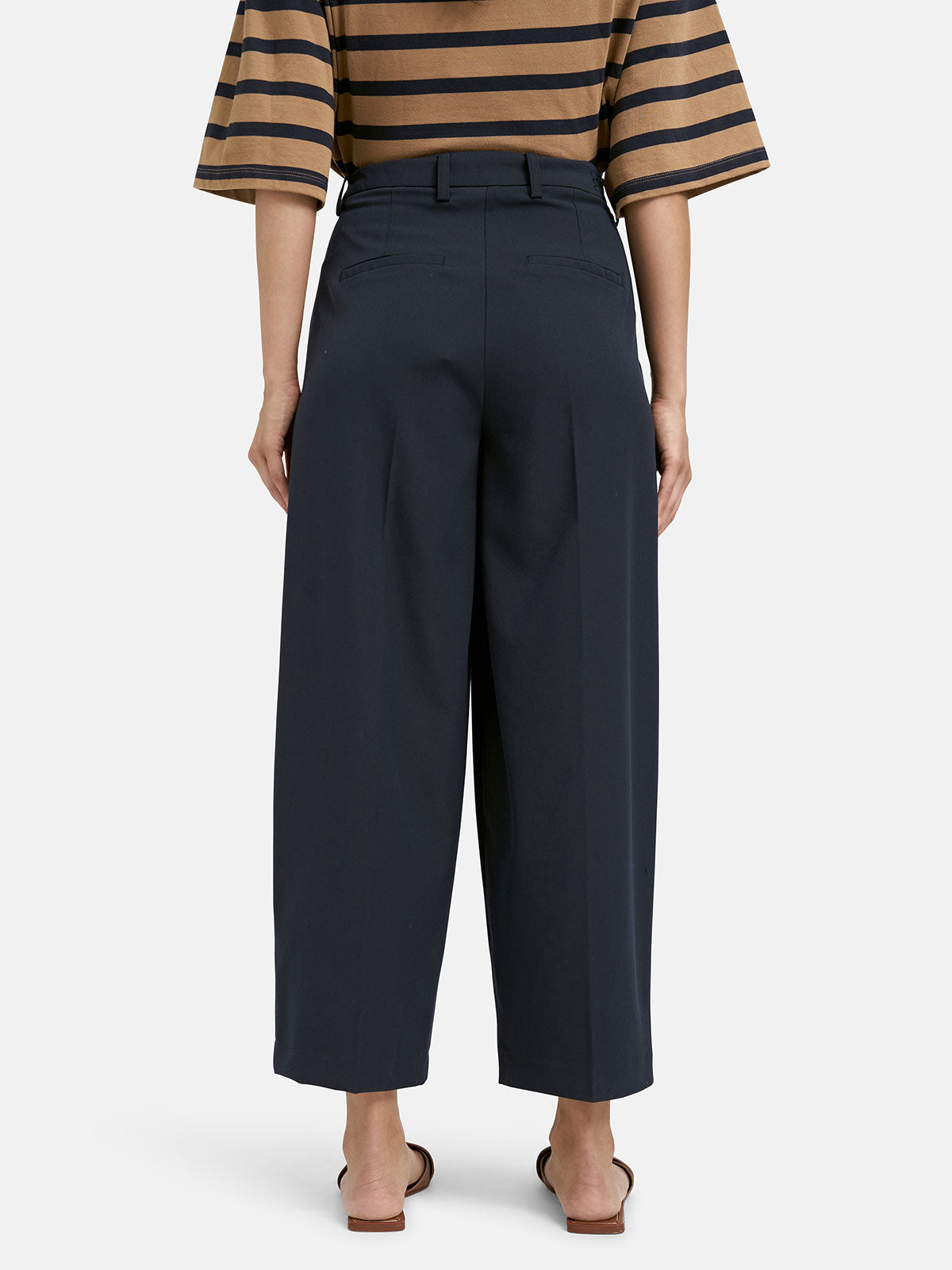 Smith & Soul Navy Straight Cropped Trousers