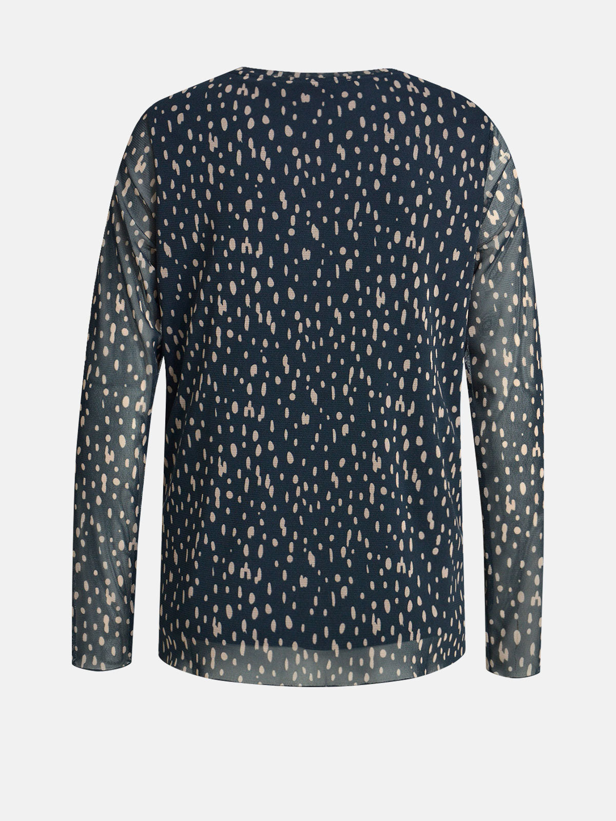 Smith & Soul Printed Mesh Navy Top