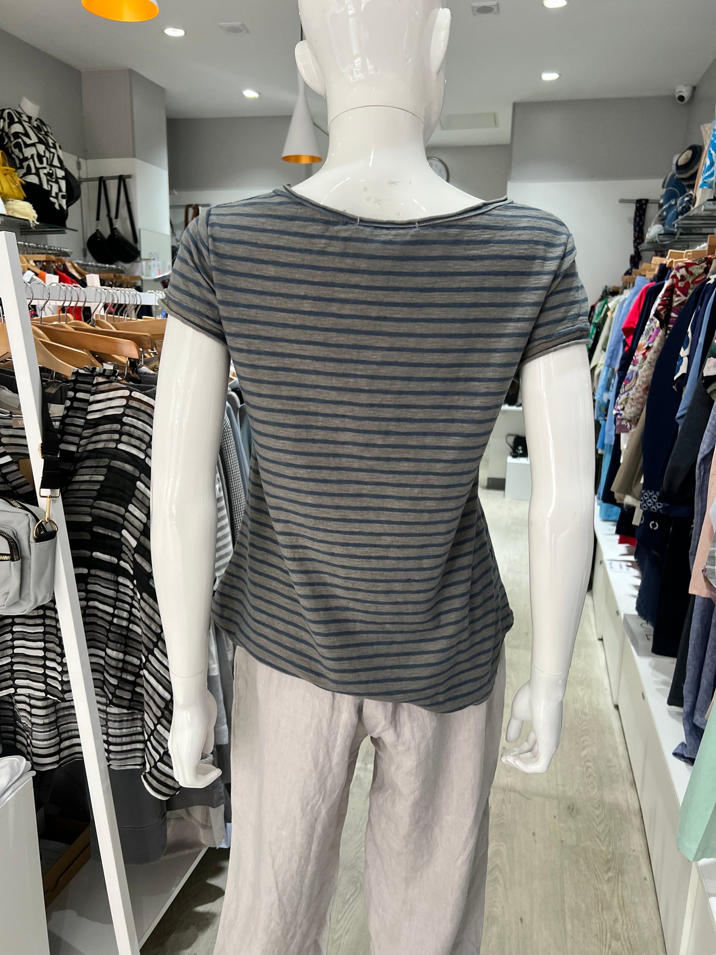 Cut Loose Grey/Blue Stripe T-Shirt