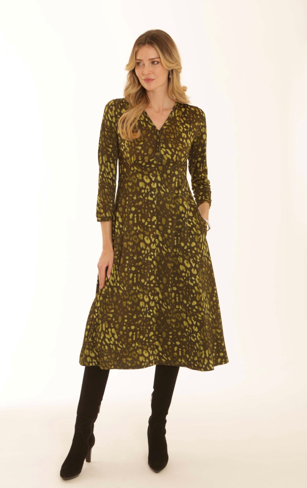 Pomodoro Leopard Midi Dress