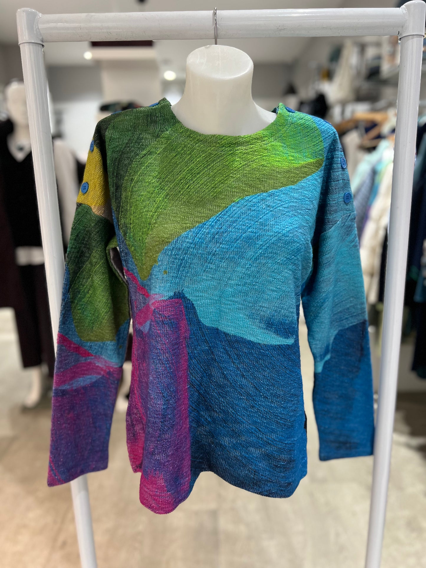 Claire Desjardins Button Top