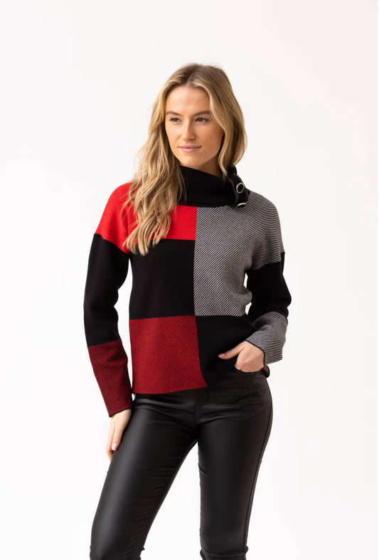 Marble Panel Sweater