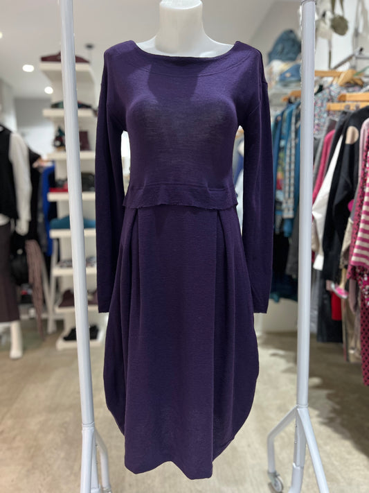 By Basics Purple Dress with Pleats