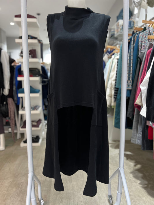 Mama B Linna Black Turtleneck Gilet - Nero
