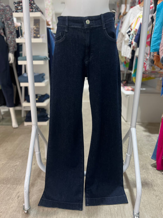 Brax Maine Wide Leg Dark Denim Trousers