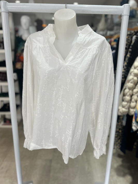 Deck by Decollage O/S Word Blouse