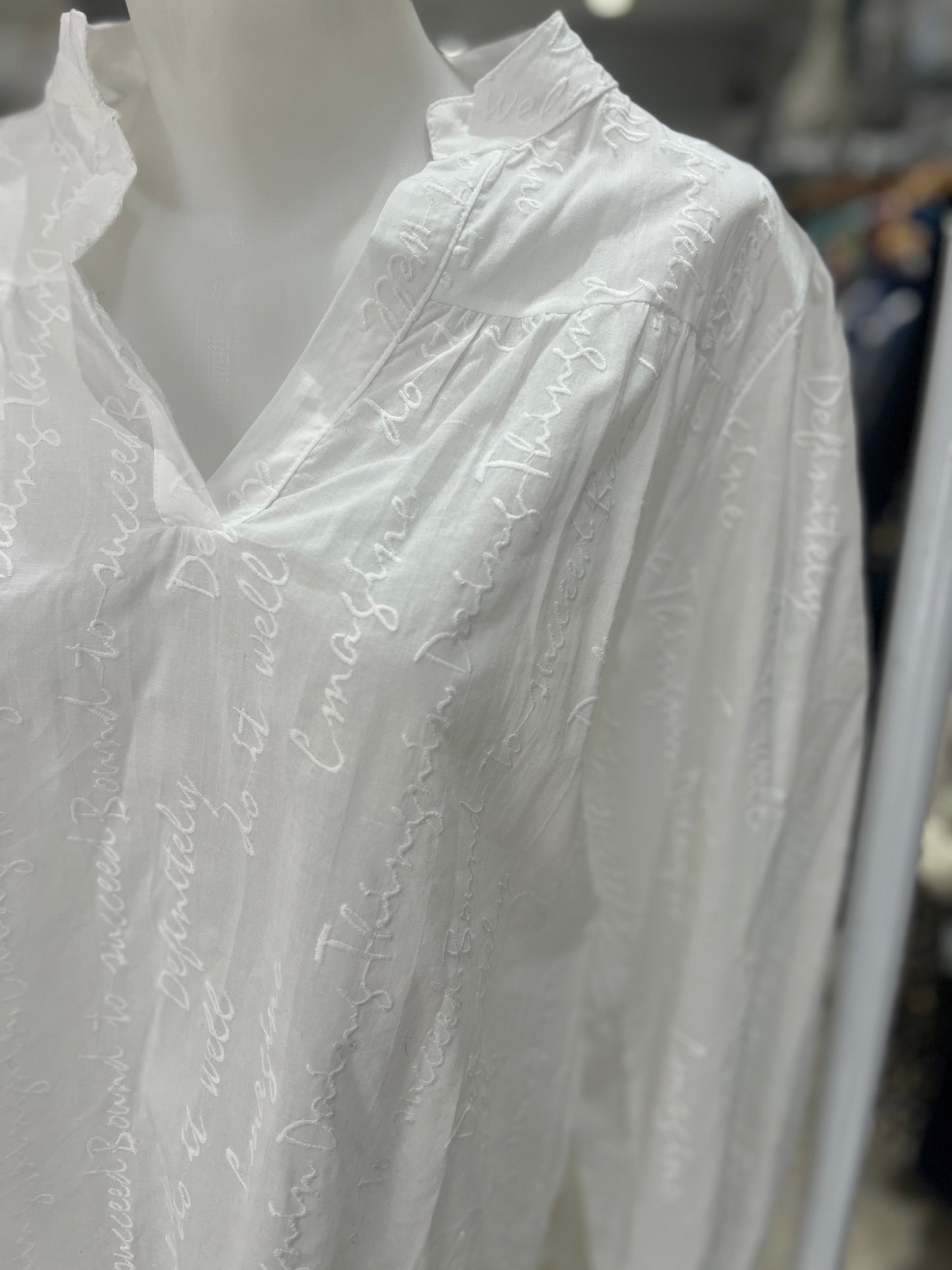 Deck by Decollage O/S Word Blouse
