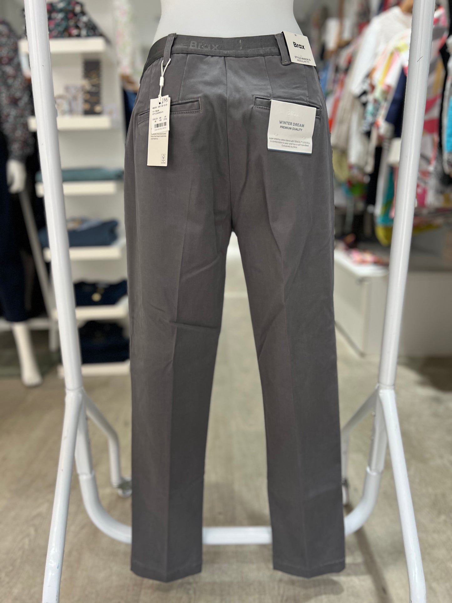 Brax Maron S Grey Winter Dream Trousers