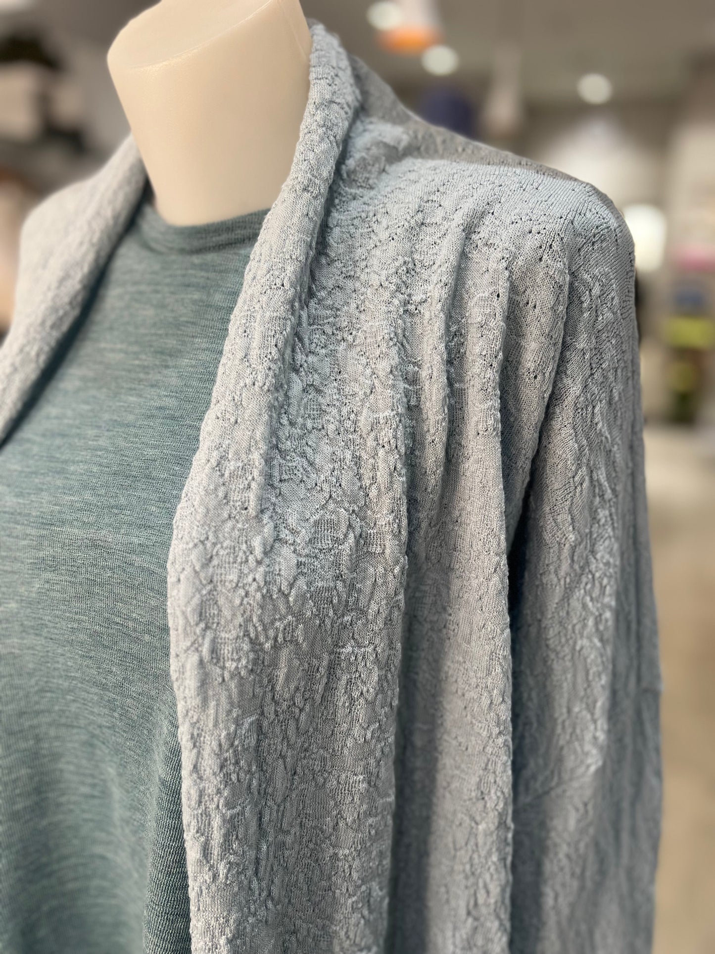 By Basics Merino Blue Mist Cardigan