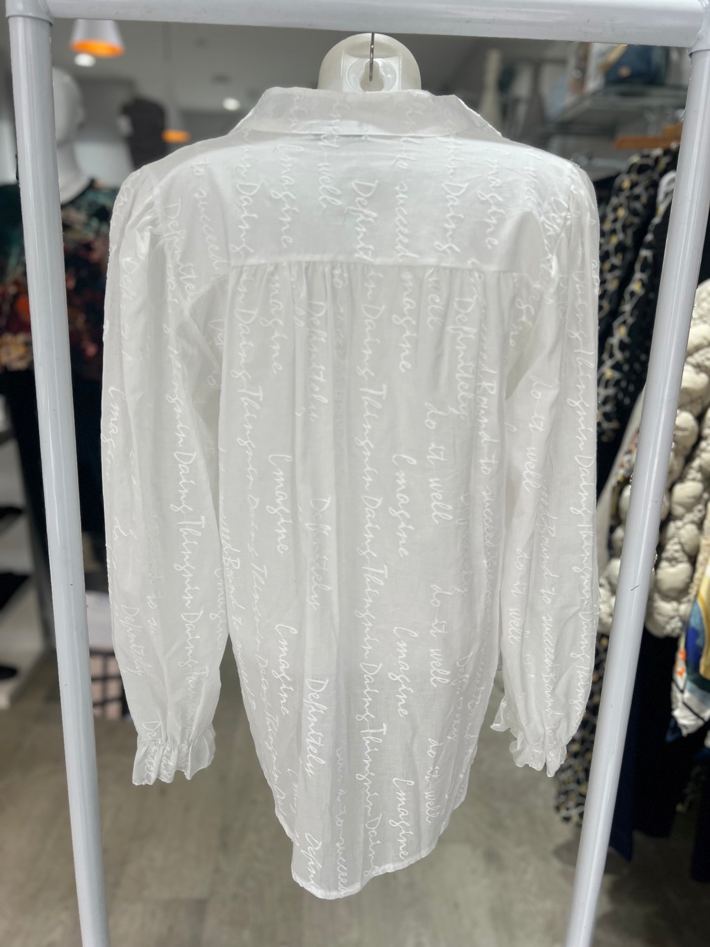 Deck by Decollage O/S Word Blouse