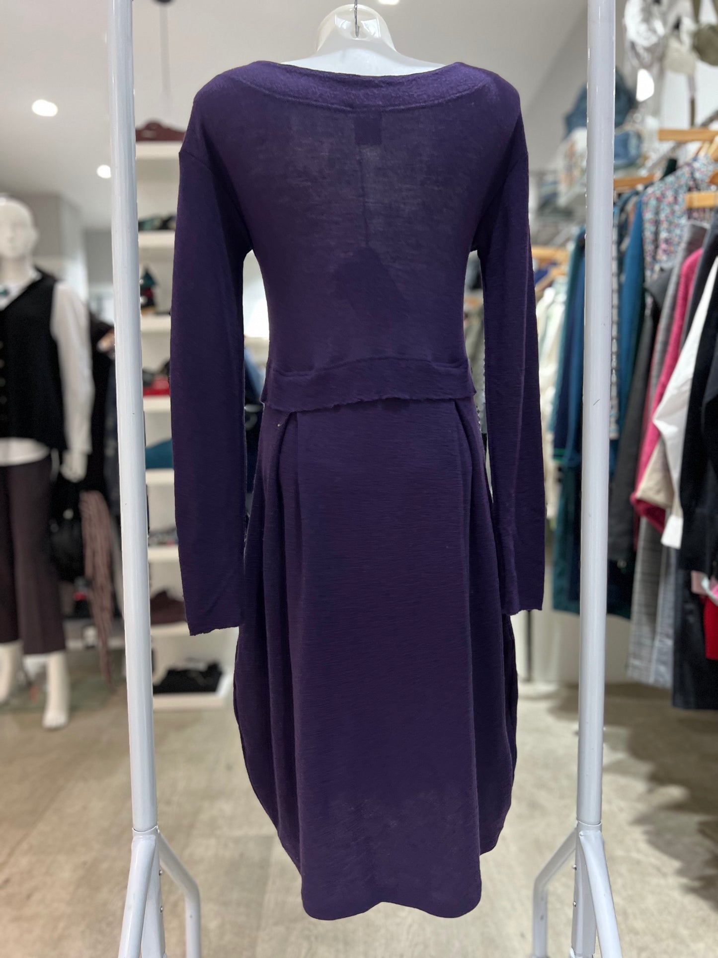 By Basics Purple Dress with Pleats