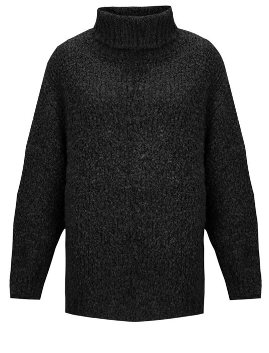 Amazing Woman O/S  Vinny Charcoal Boucle Jumper