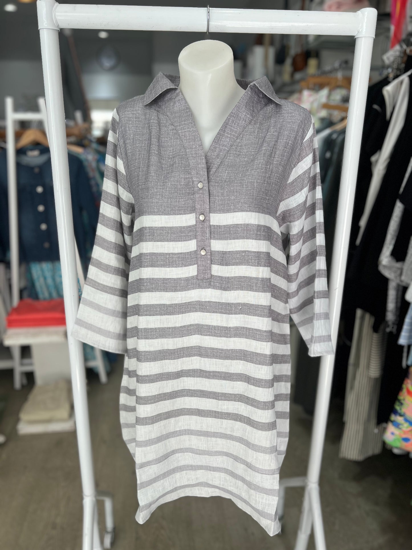 Yauvan Grey Tunic Dress