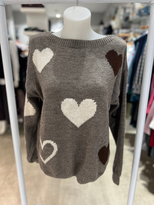 Marta du Chateau Amarante Heart Sweater