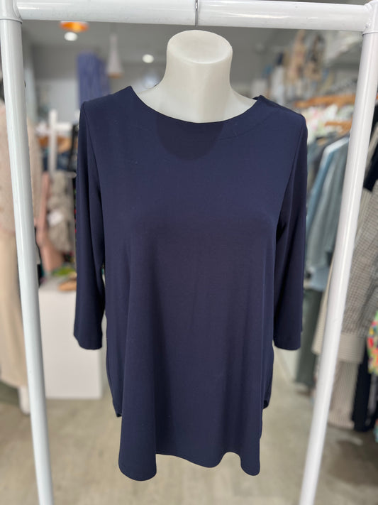 Noen Navy Button Top
