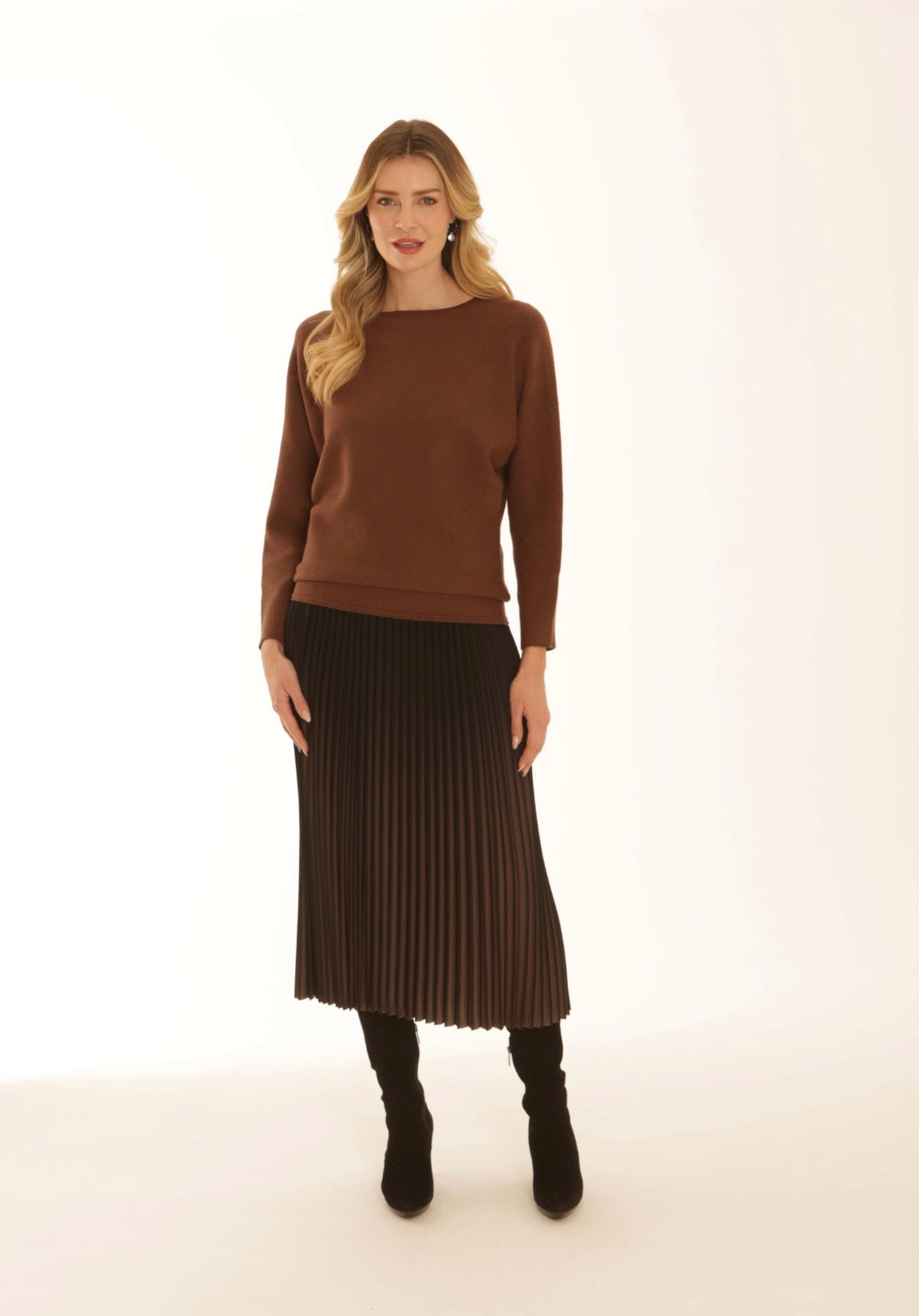 Pomodoro Ombre Pleated Skirt