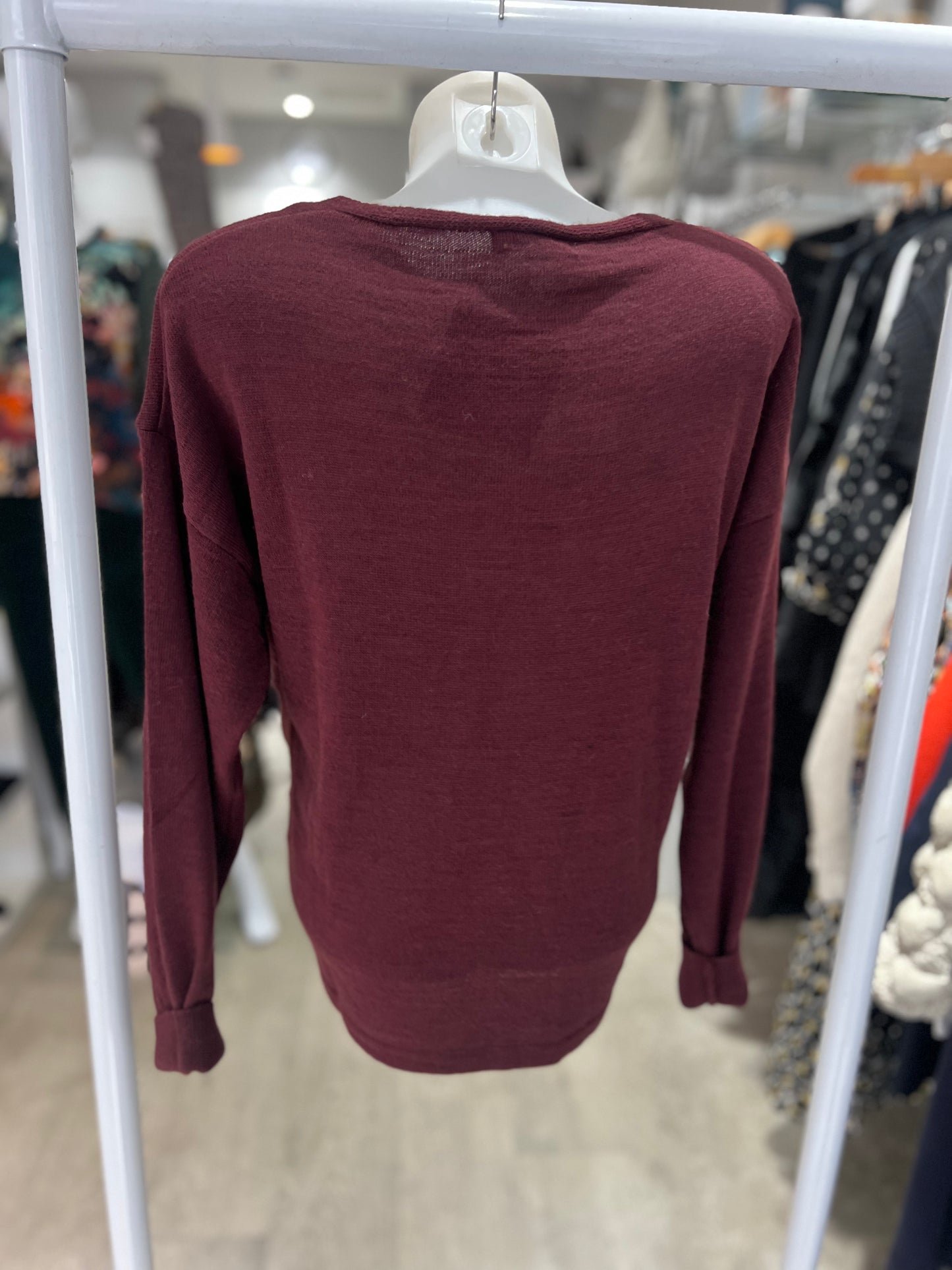 Deck by Decollage O/S Bordeaux Knit Top