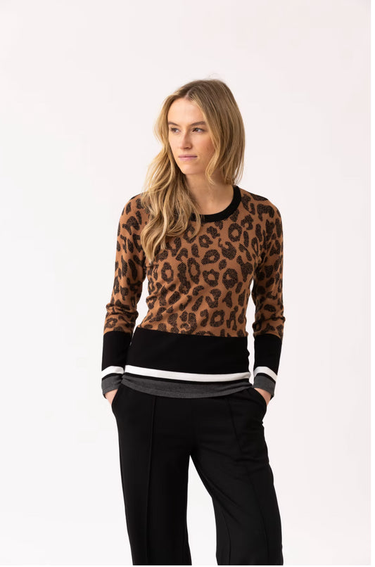 Marble Leopard Print Top