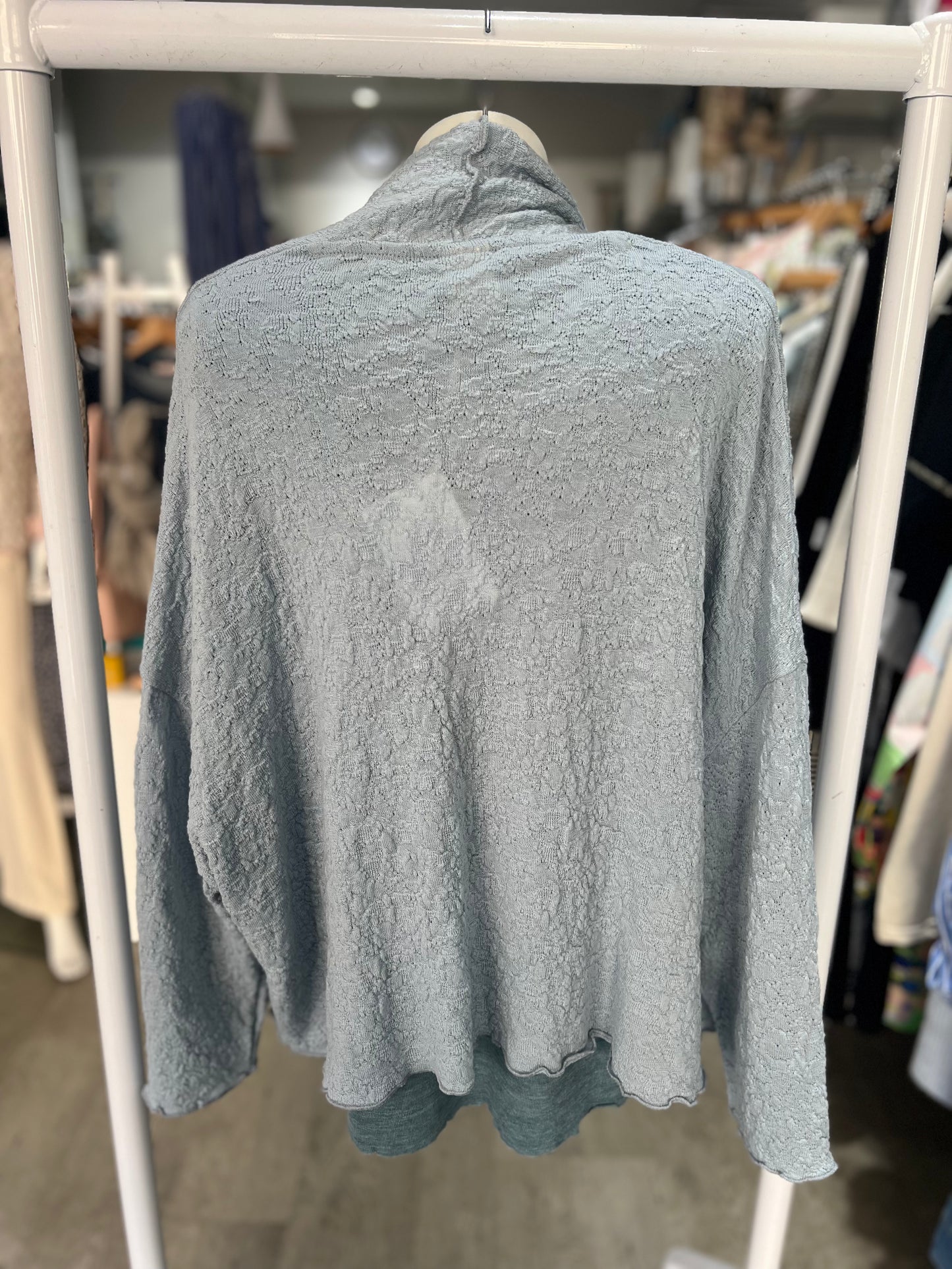 By Basics Merino Blue Mist Cardigan