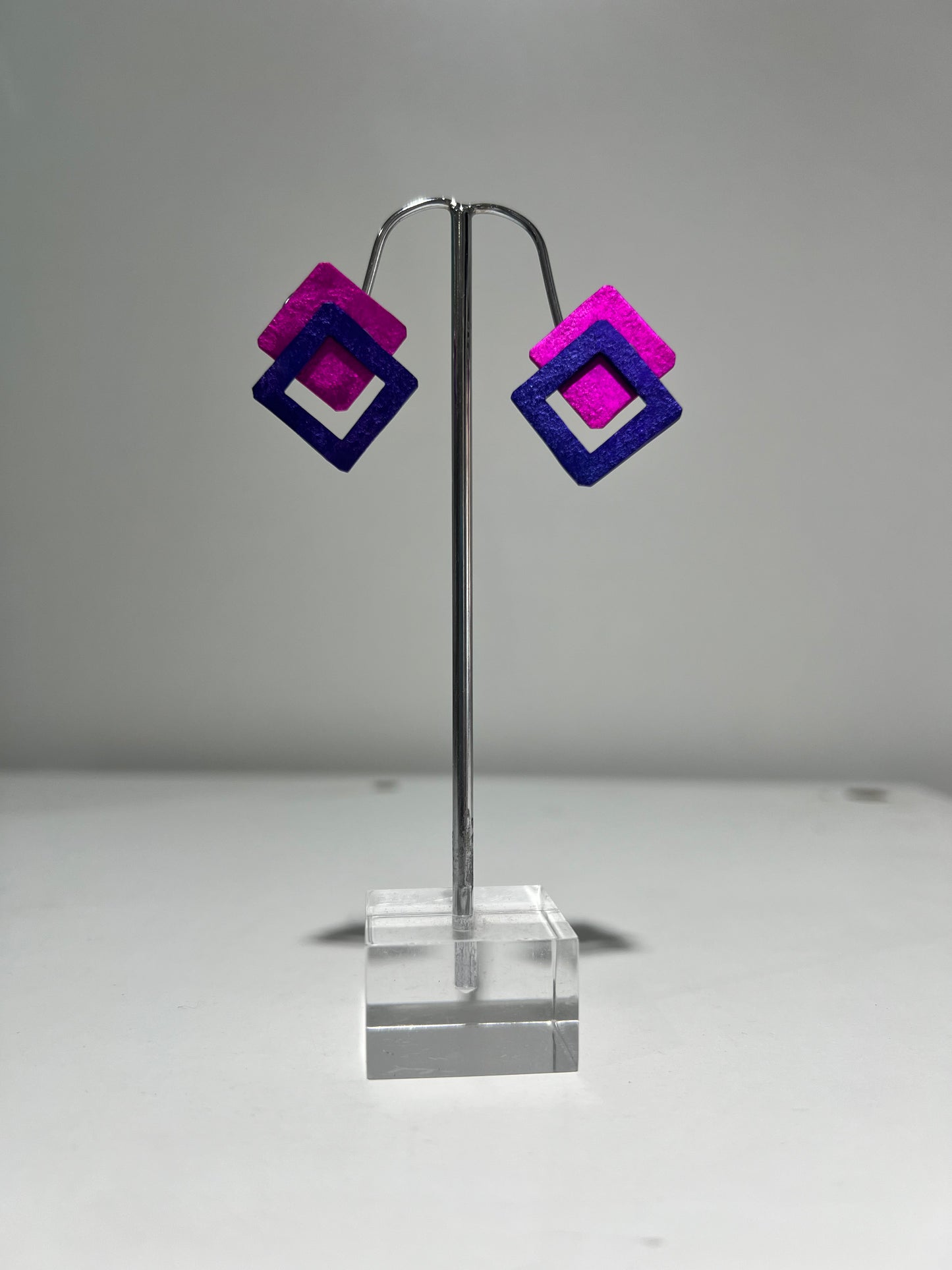 Oana Millet Short Double Square Earrings